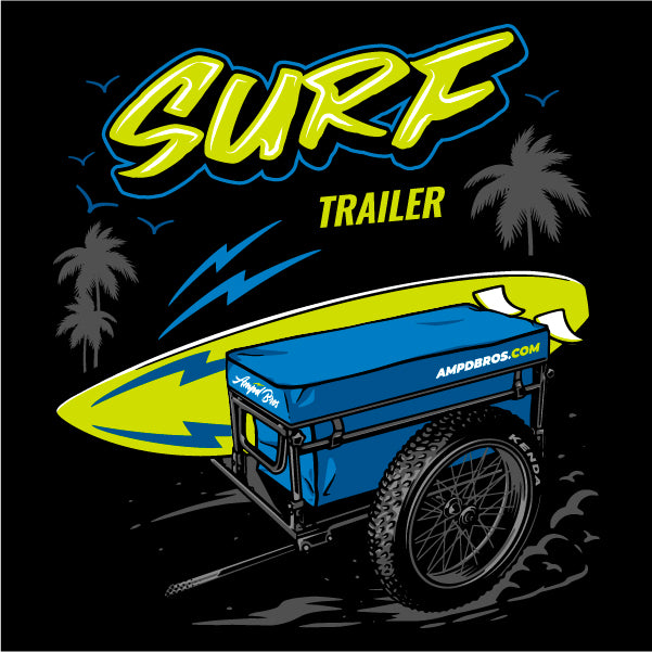 AMPD BROS DELUXE SURF CARGO BIKE TRAILER