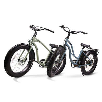 AMPD BROS CHUBBIE-S ELECTRIC BEACH CRUISER BIKE